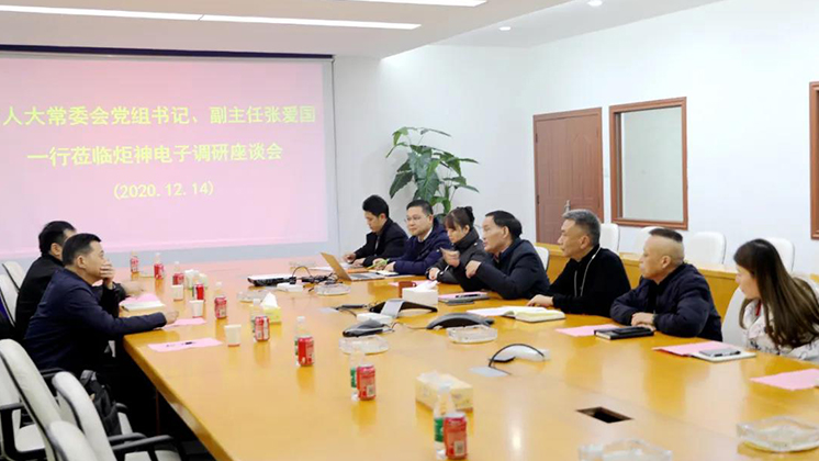 郴州市人大常委會(huì)黨組書(shū)記、副主任張愛(ài)國(guó)到炬神電子調(diào)研安全生產(chǎn)工作